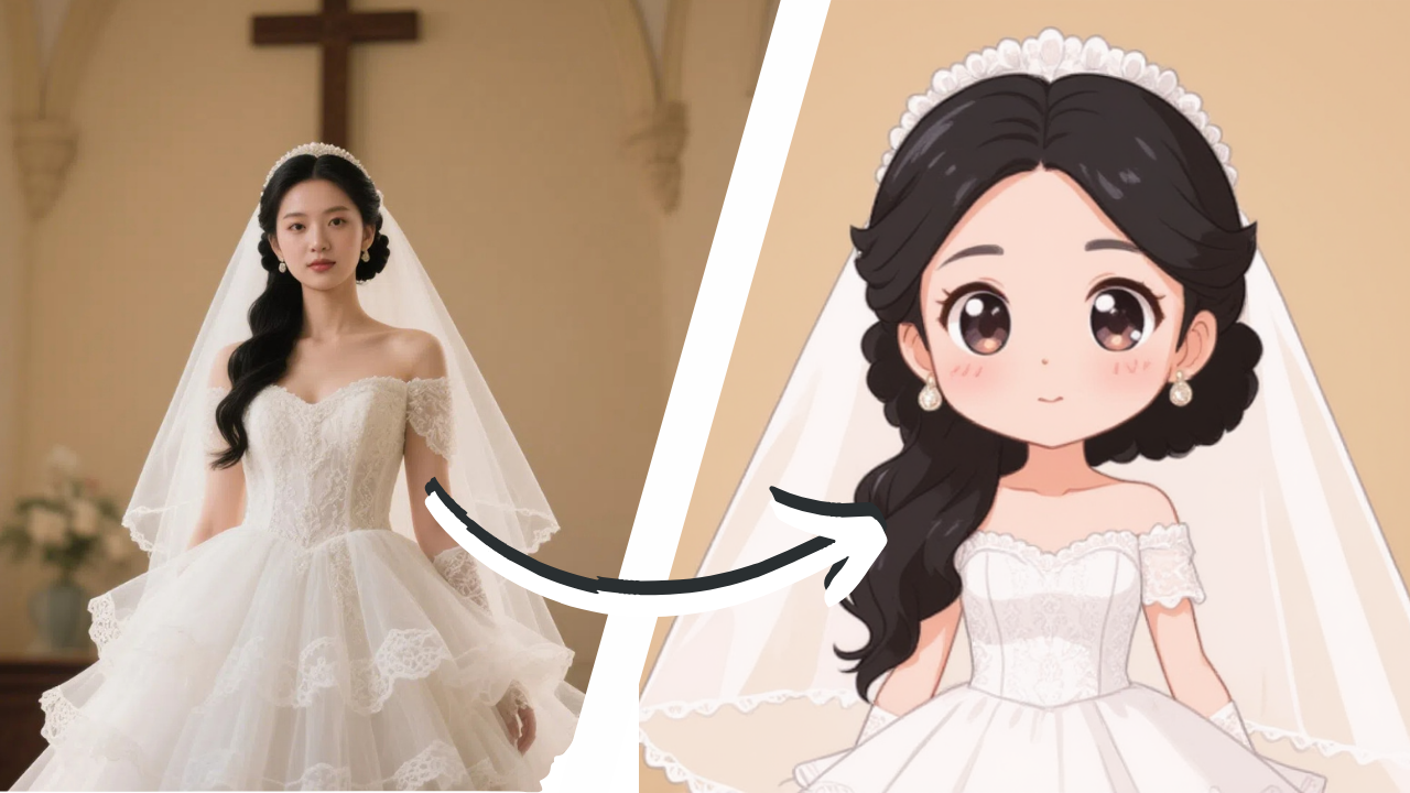 turn photo to chibi art style