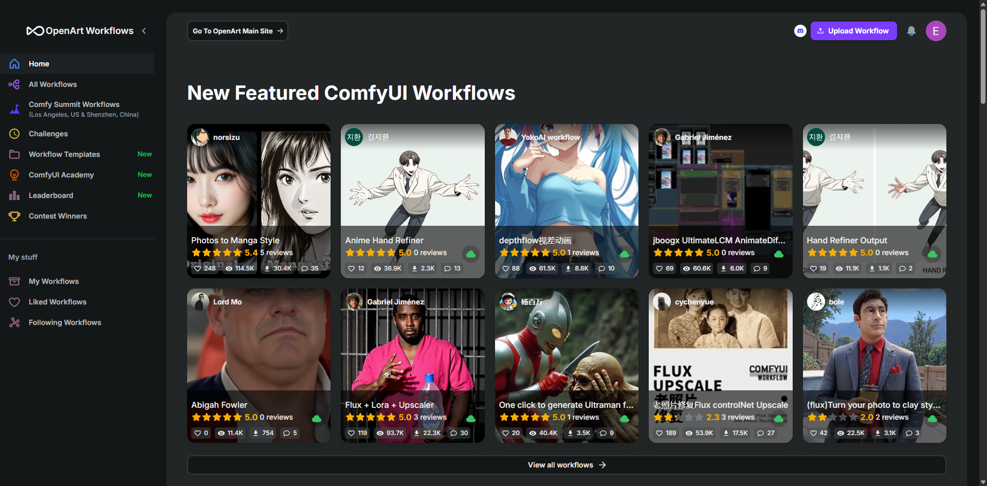 openart ai review about comfyui workflow feature