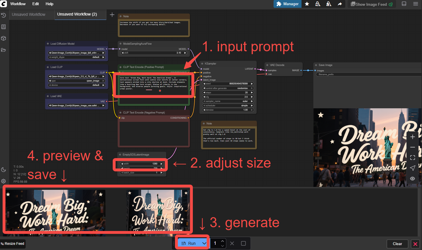 qwen-image comfyui workflow