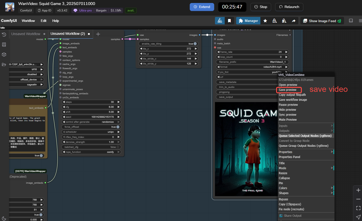 save squide game season 3 videos by AI