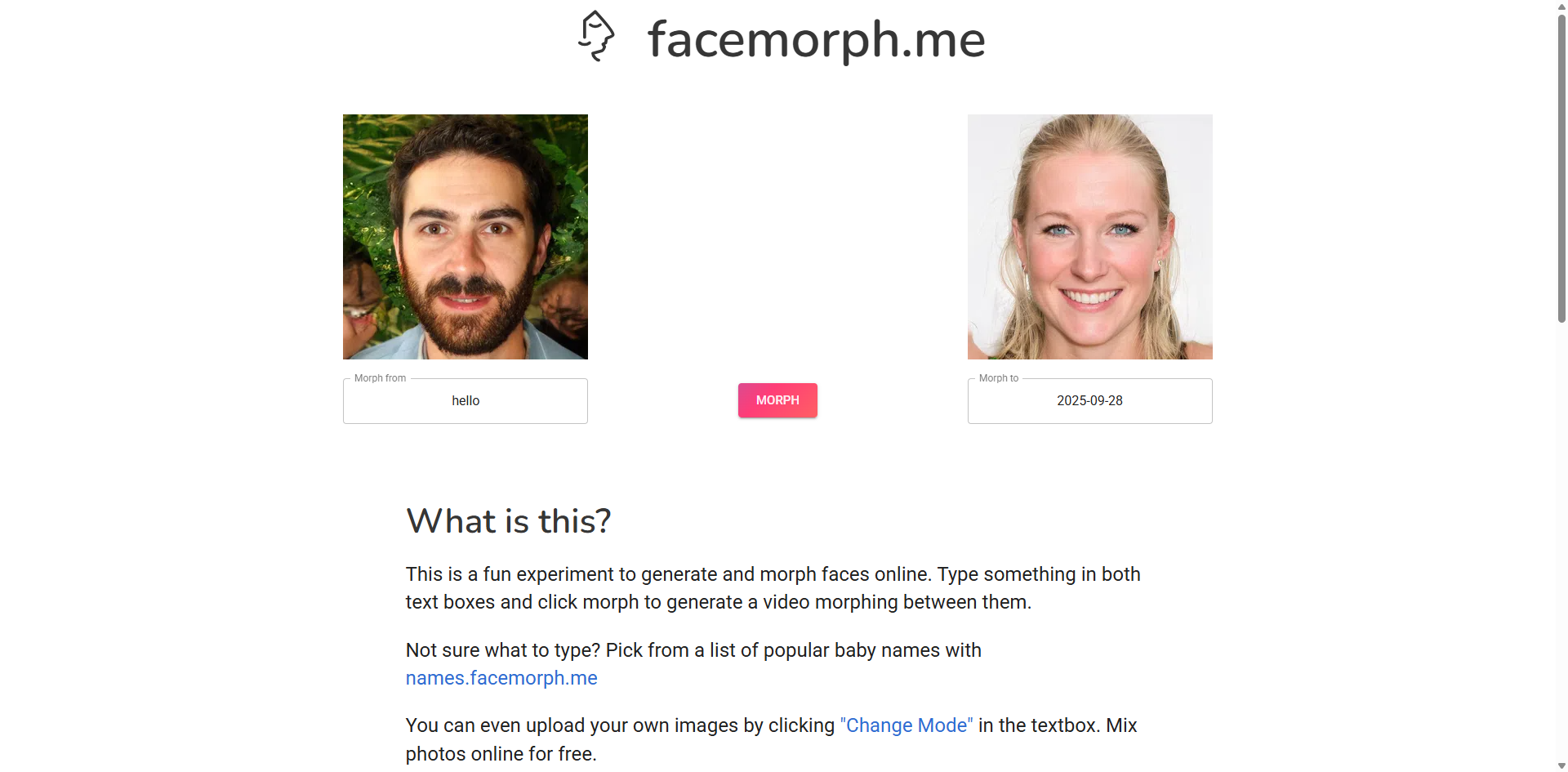 morphing faces