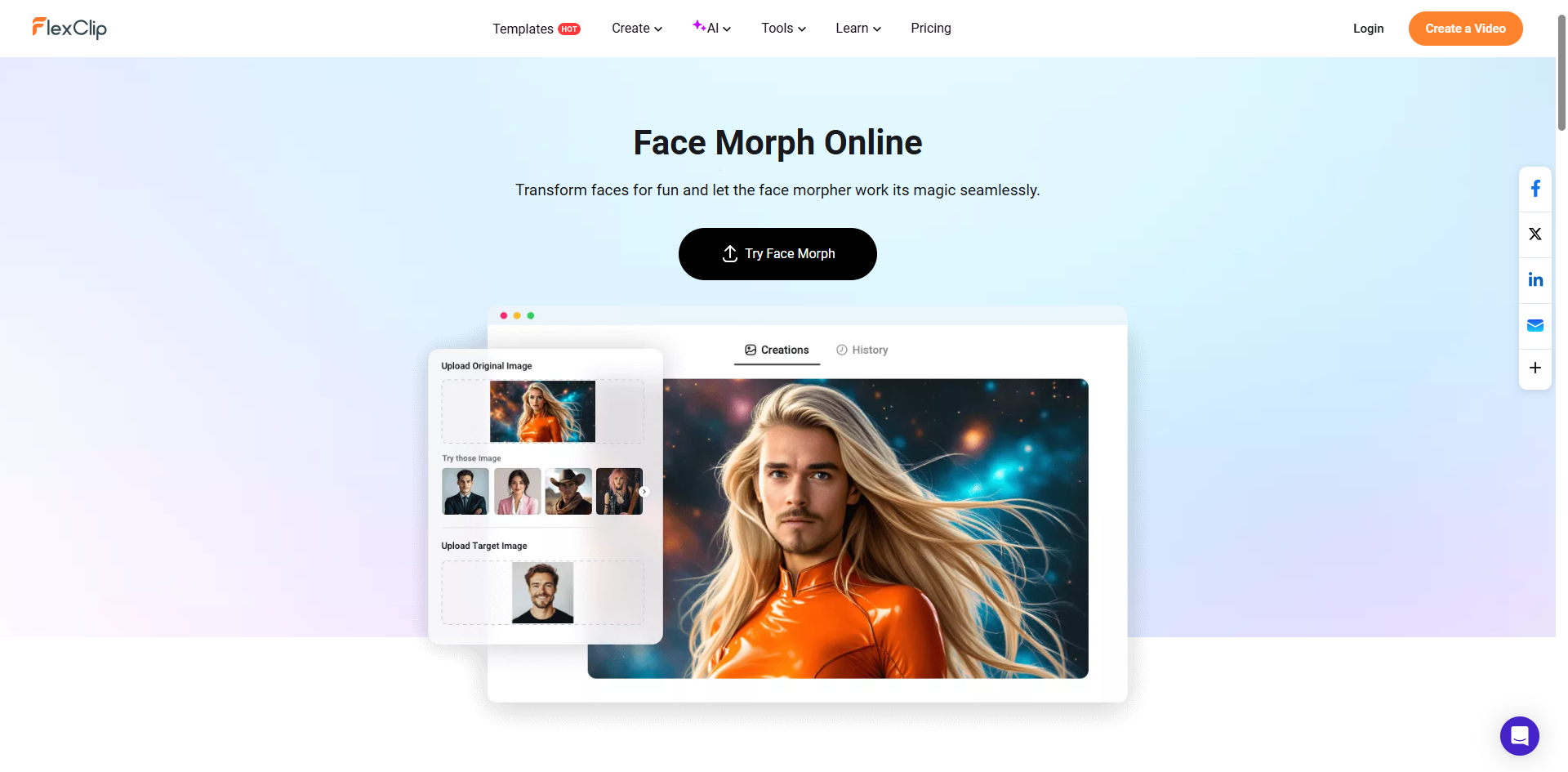 face morphing online