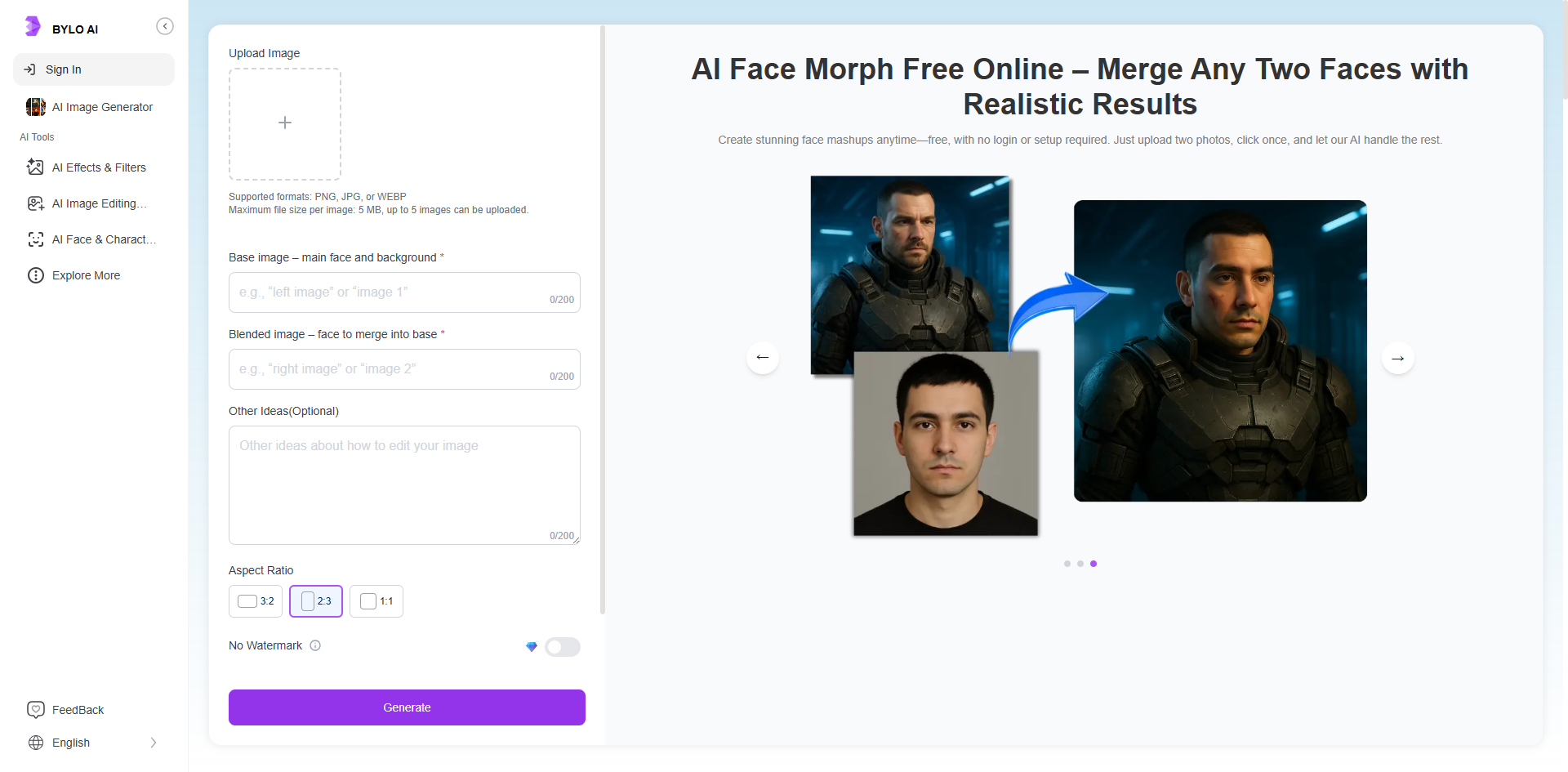 face morph ai