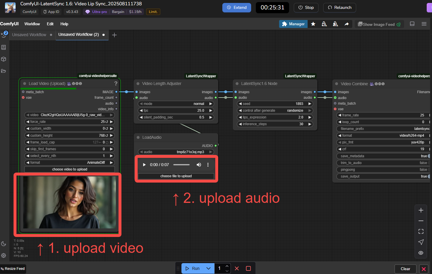 lip sync ai workflow